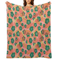 Bright Florals Wrinkle-free Throw Blanket