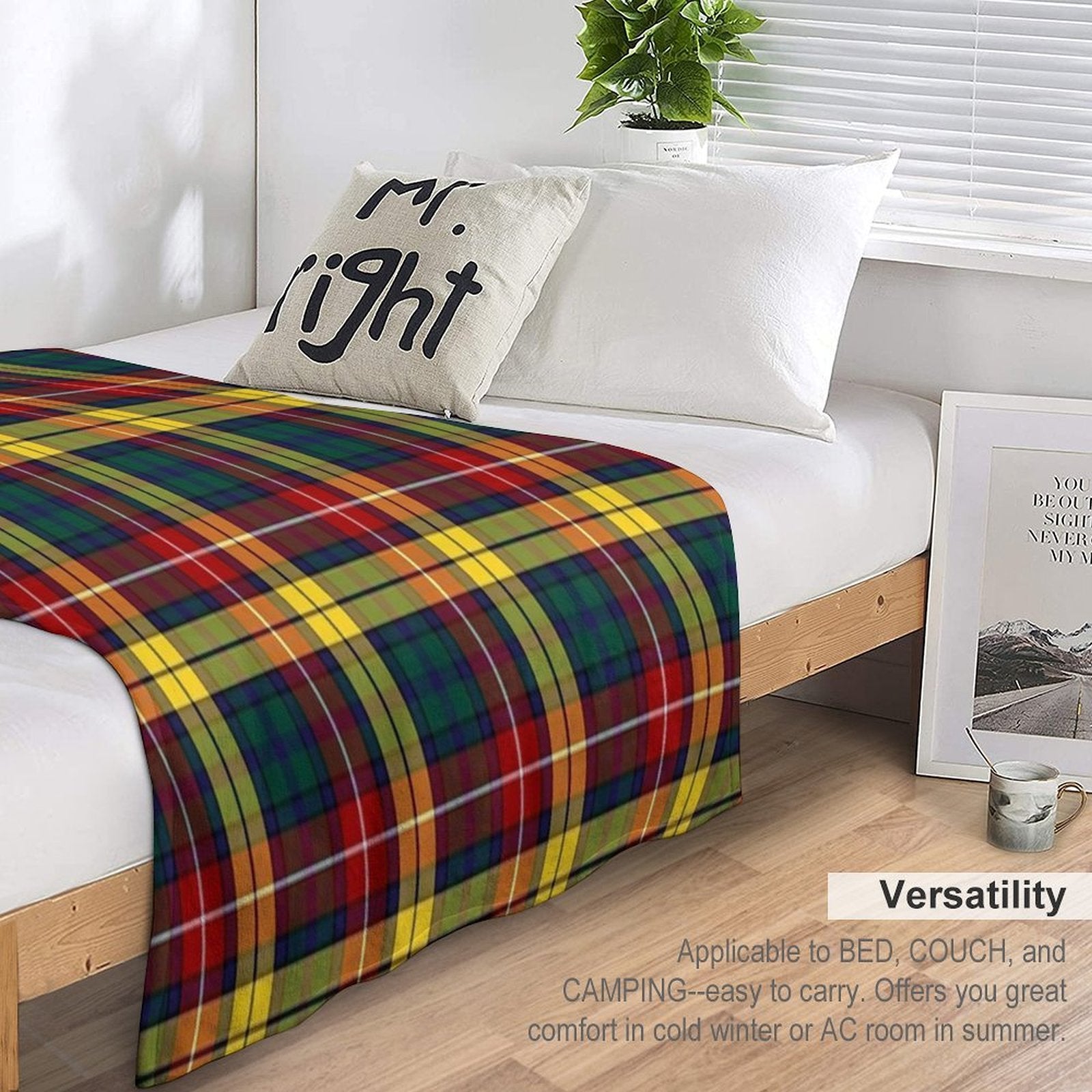 Buchanan Modern Hunting Tartan  Clan Buchanan  Cute Tartan Premium Throw Blanket
