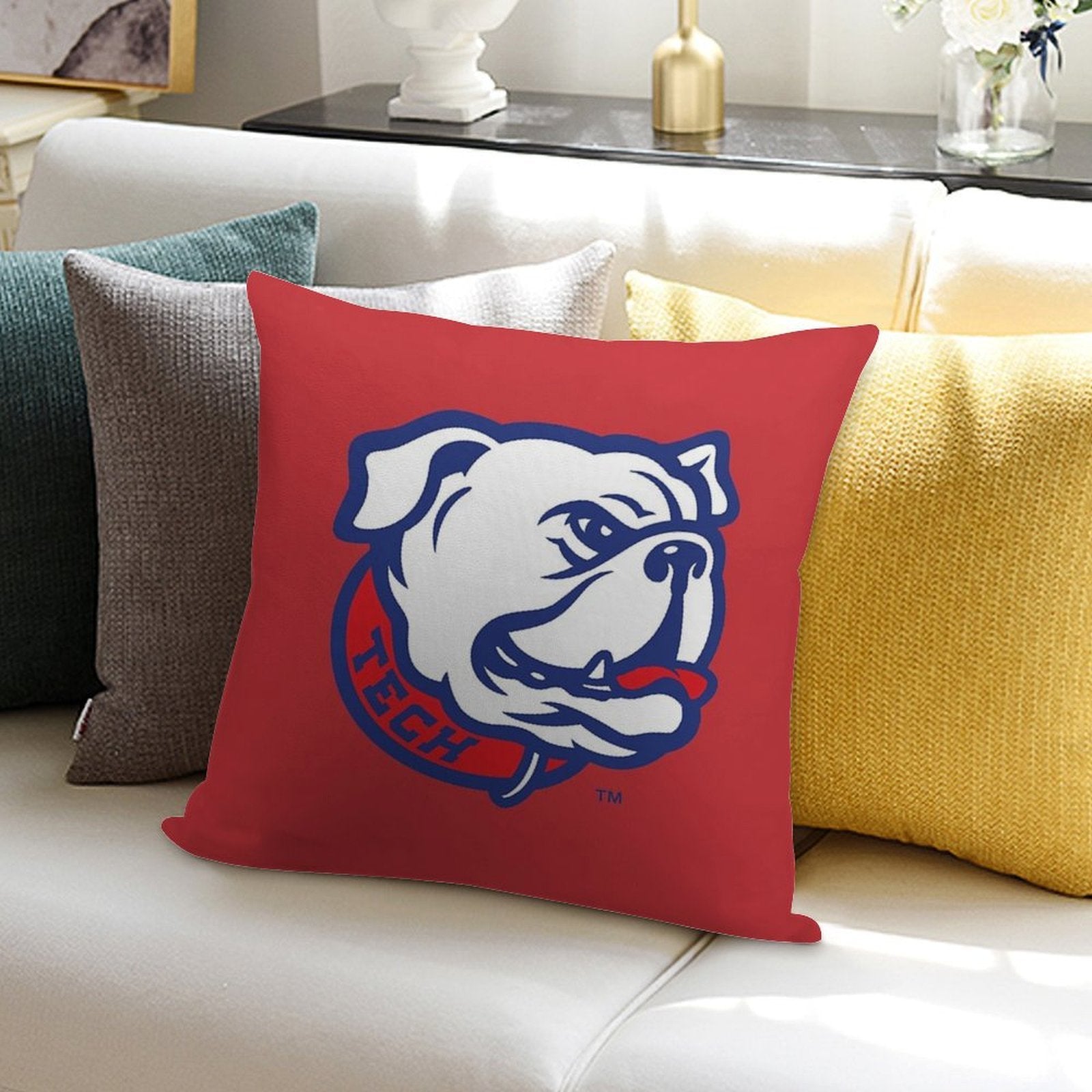 Louisiana Football Soft Decorative Cover Throw Pillow