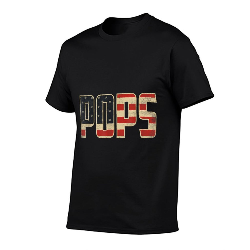 Pops Bold Patriotic American Father’s Day Pops  Slim-fit Cut T-Shirt