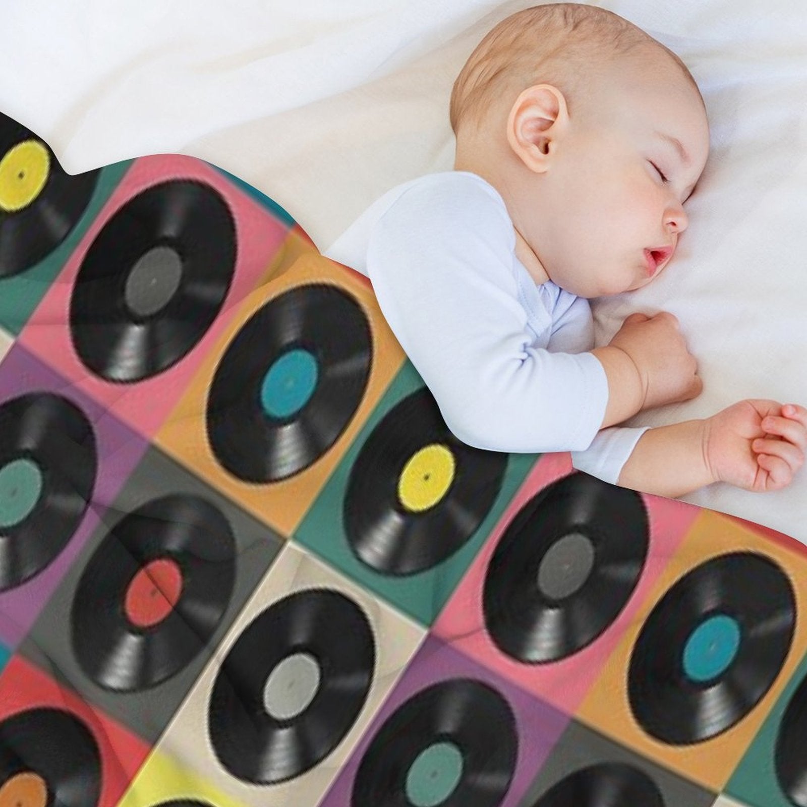 Discjockey Pattern  DJ Music Vinyl Turntables Travel-friendly Throw Blanket