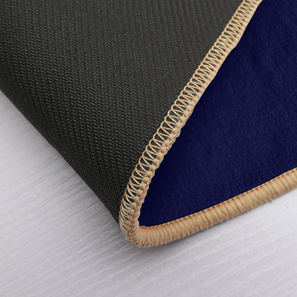 Tricolor Squares Navy Blue Silver Gray And White  Repositionable Bath Mat