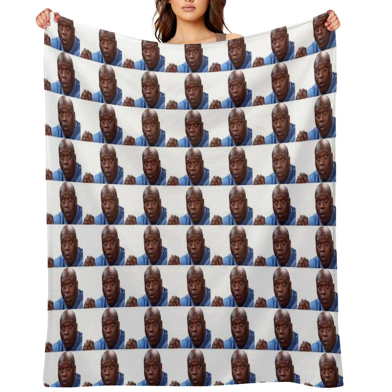 Surprised Shaq Hd Multi-functional Throw Blanket