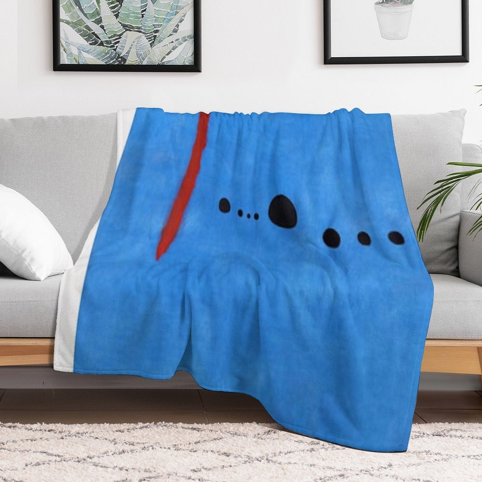 Joan Miro Blue 2 Plush Throw Blanket