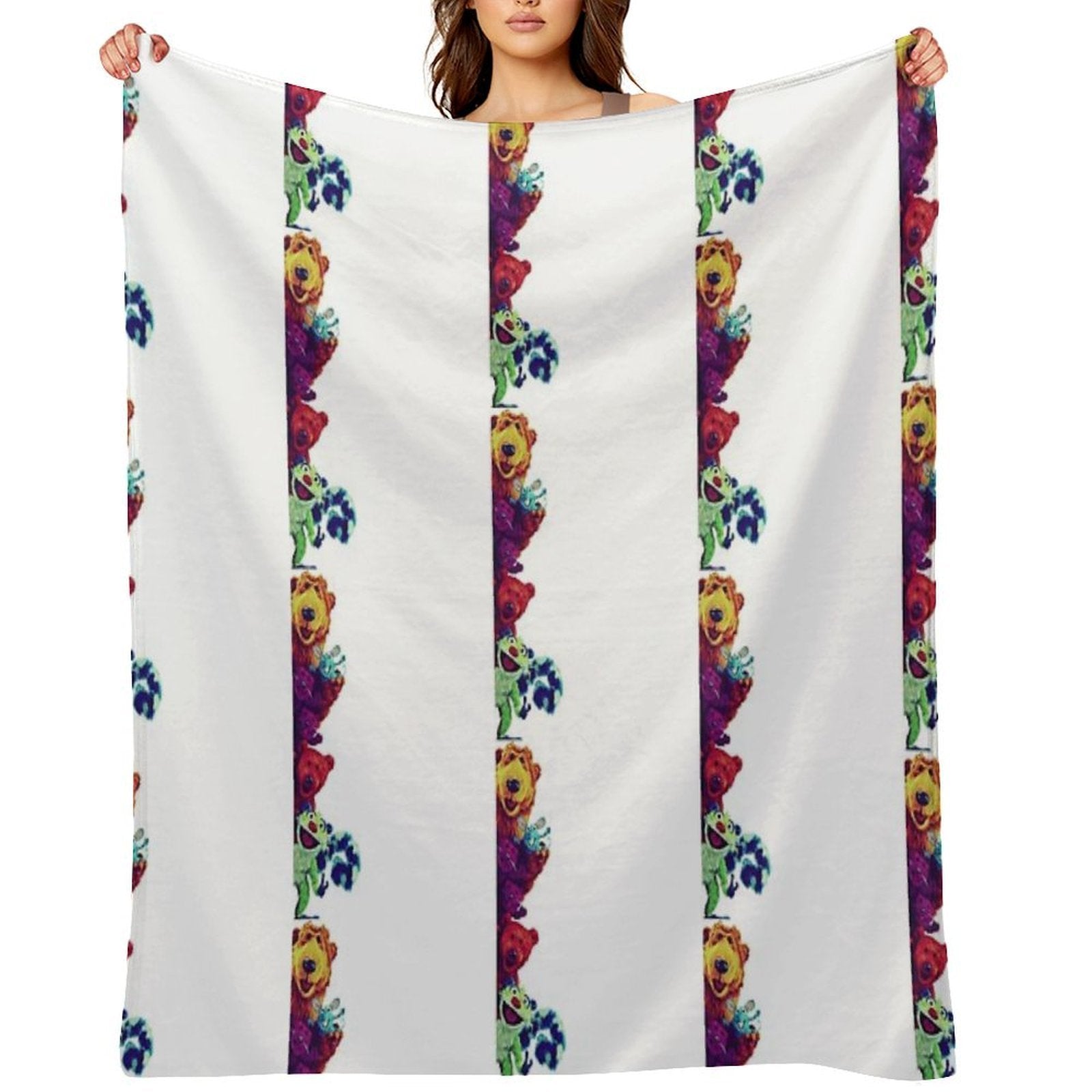 Bear In The Big Blue House - Bear And Friends Premium Throw Blanket