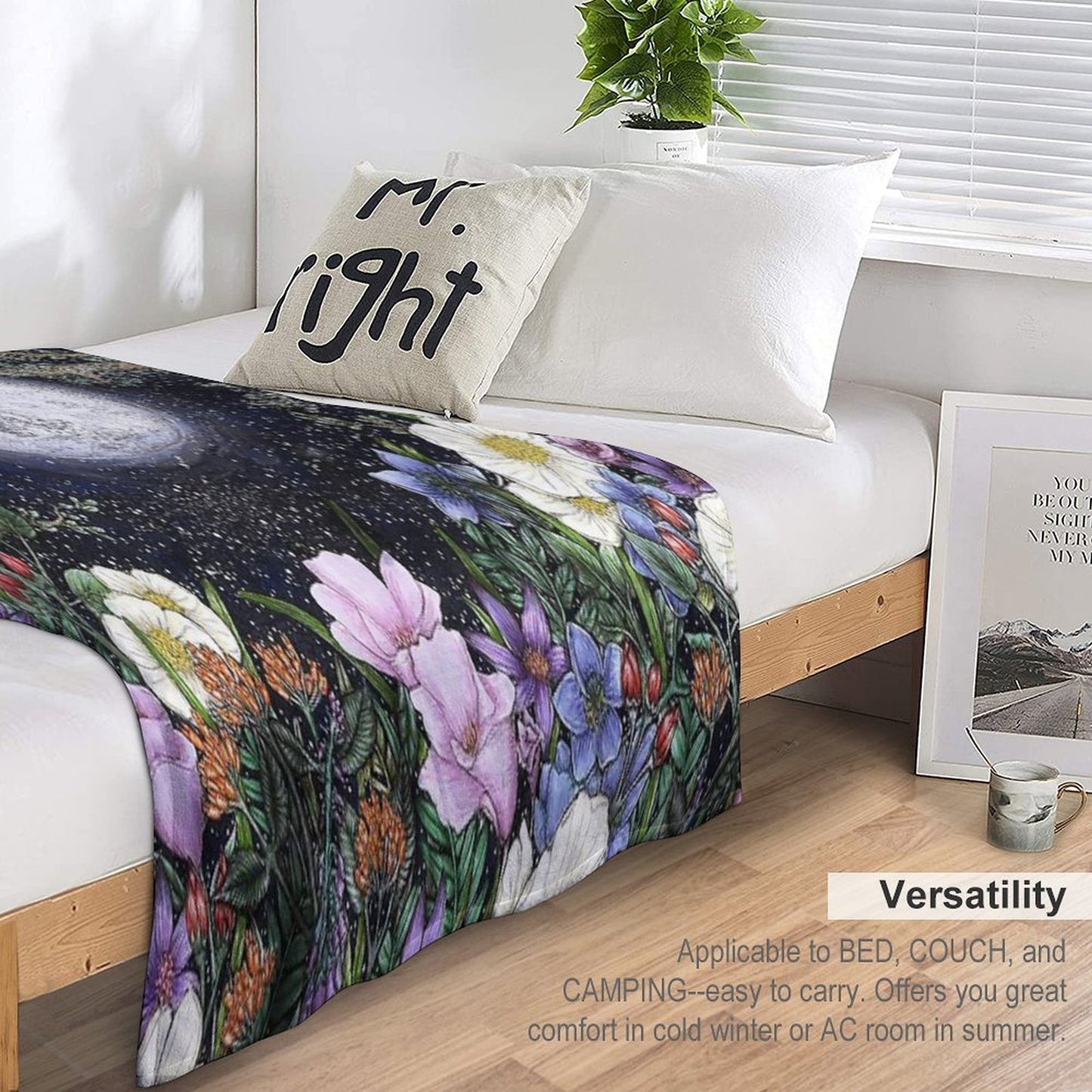 Midnight in The Garden II Shrink-resistant Throw Blanket
