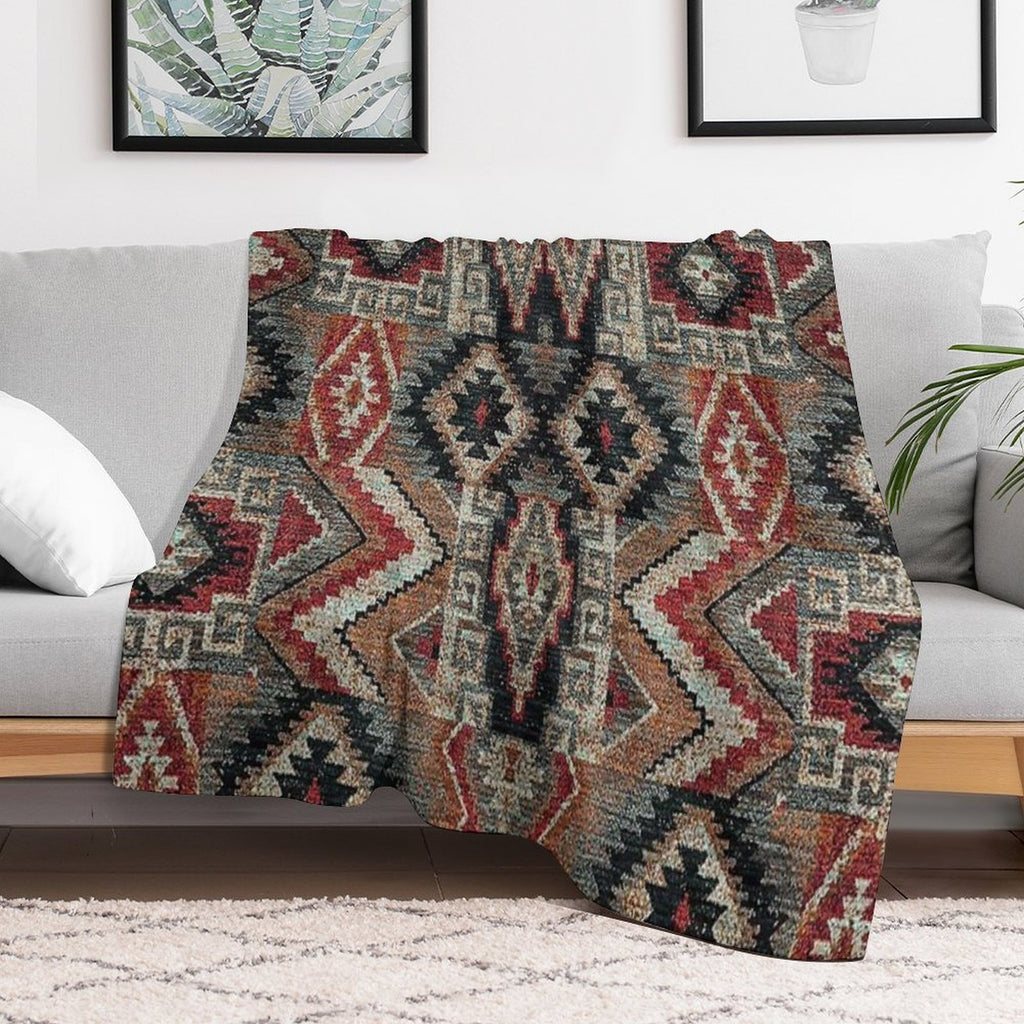 Abstract Design Wrinkle-free Throw Blanket