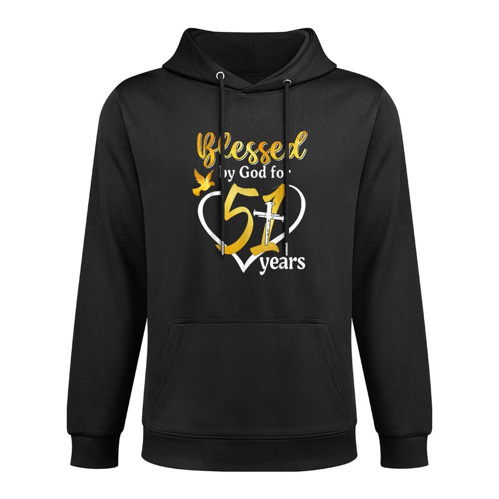 Blessed By God For 51 Years Old 51st Birthday Party Women Colorfast Hoodie