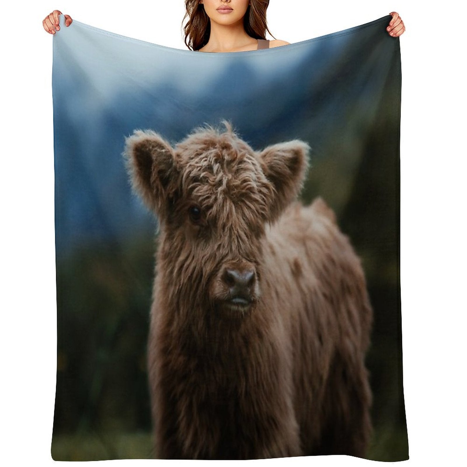 Baby Highland Cow Durable Throw Blanket