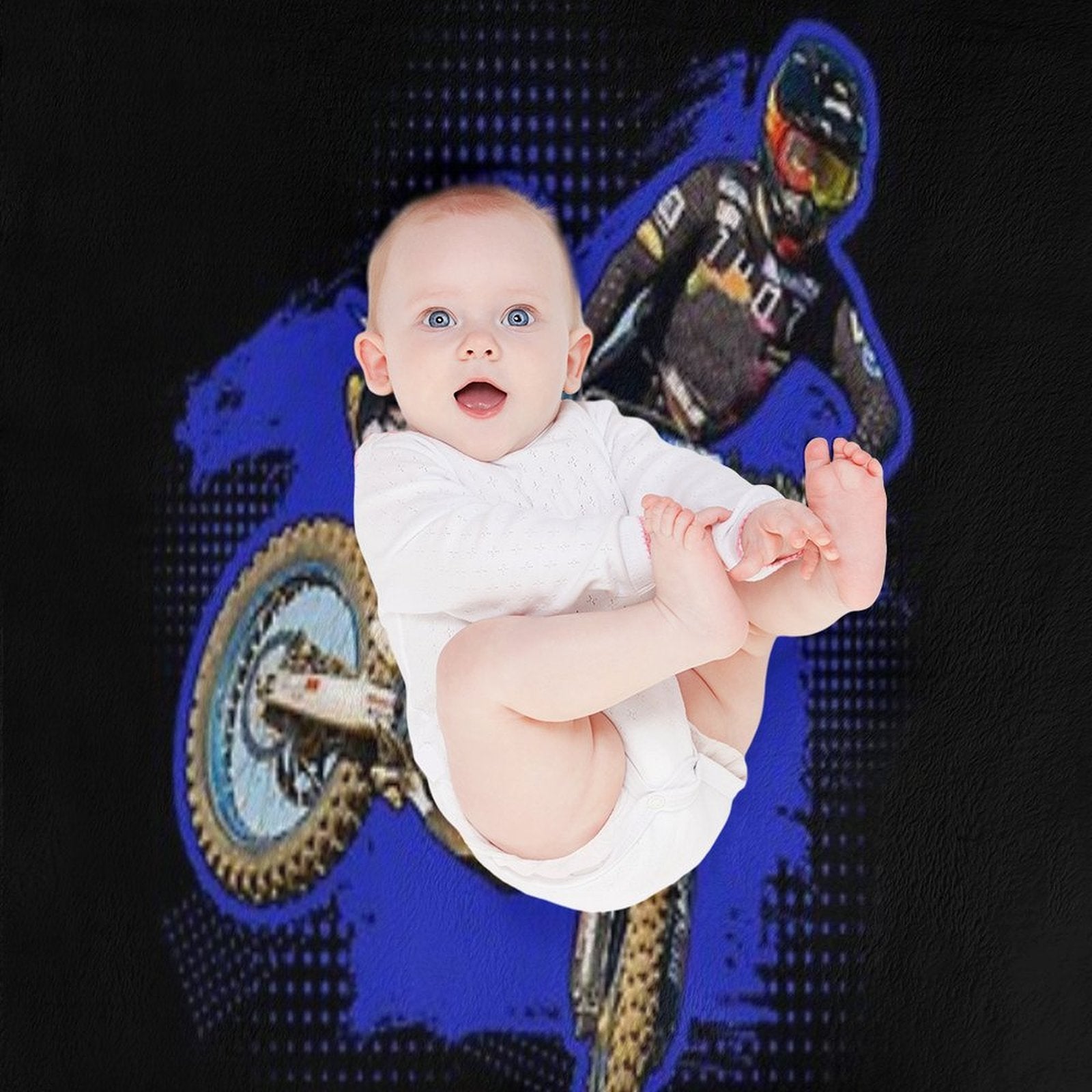 DANGERBOY 38 - Motocross And Supercross Fan Art Travel-friendly Throw Blanket