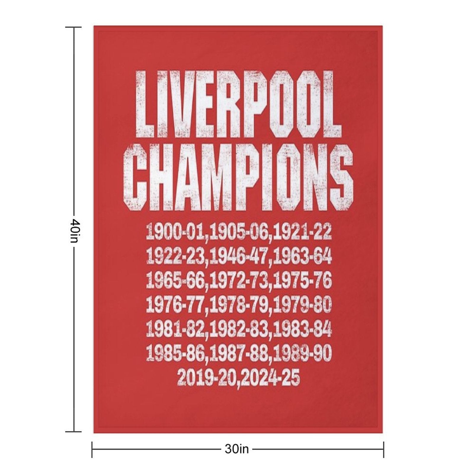 Liverpool Champions. Vintage. Comfort Throw Blanket