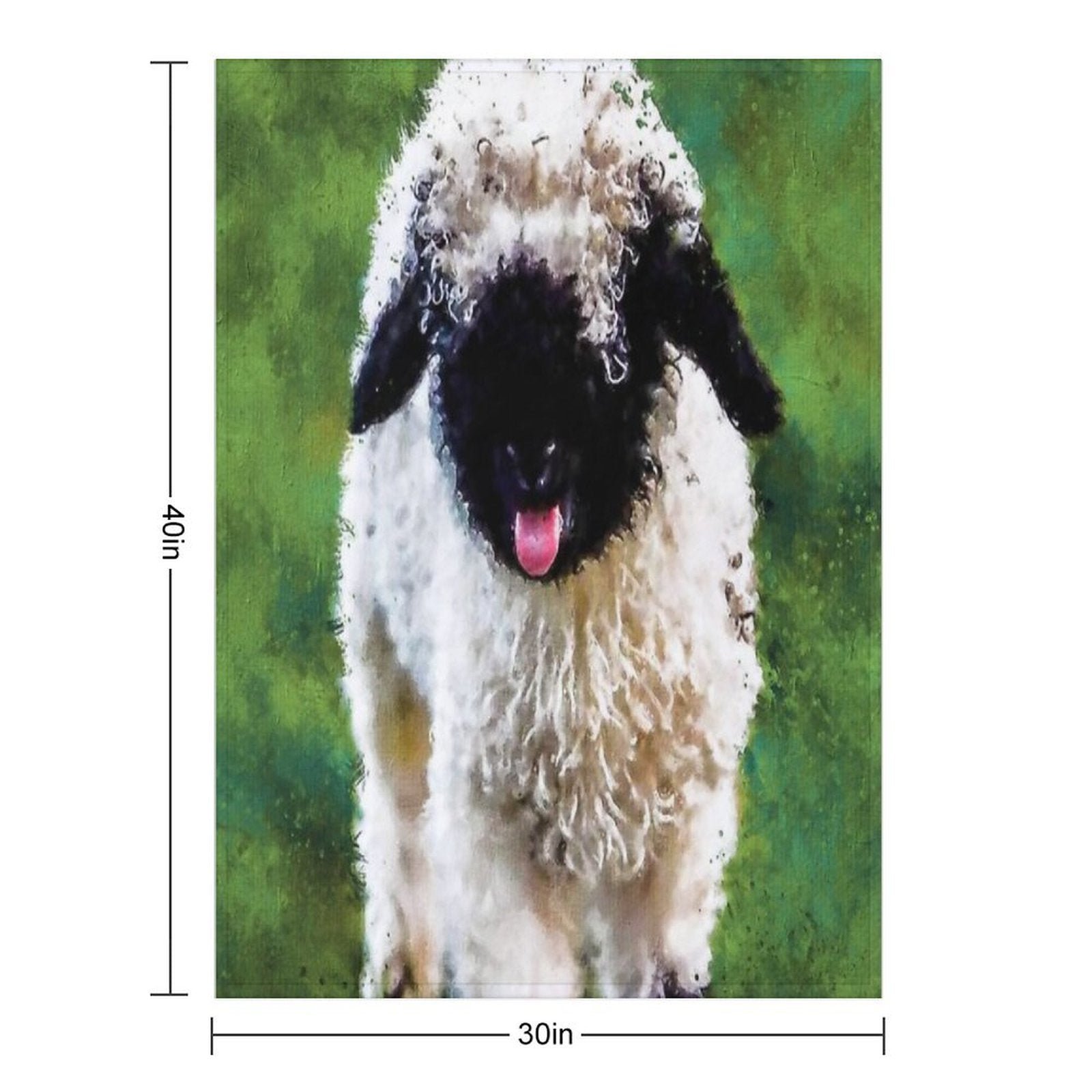 Swiss Valais Blacknose Sheep, Black Faced Sheep, Cute Baby Farm Animal, Walliser Schwarznasenschaf, Cute Fluffy Sheep Comfort Throw Blanket
