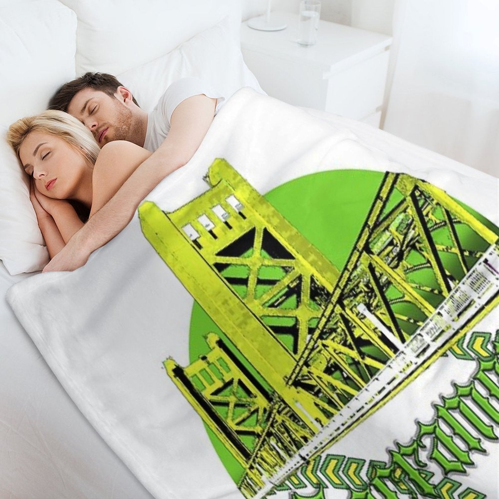 Picaflor Clothing Brand Sacramento A's Rendition Machine-washable Throw Blanket