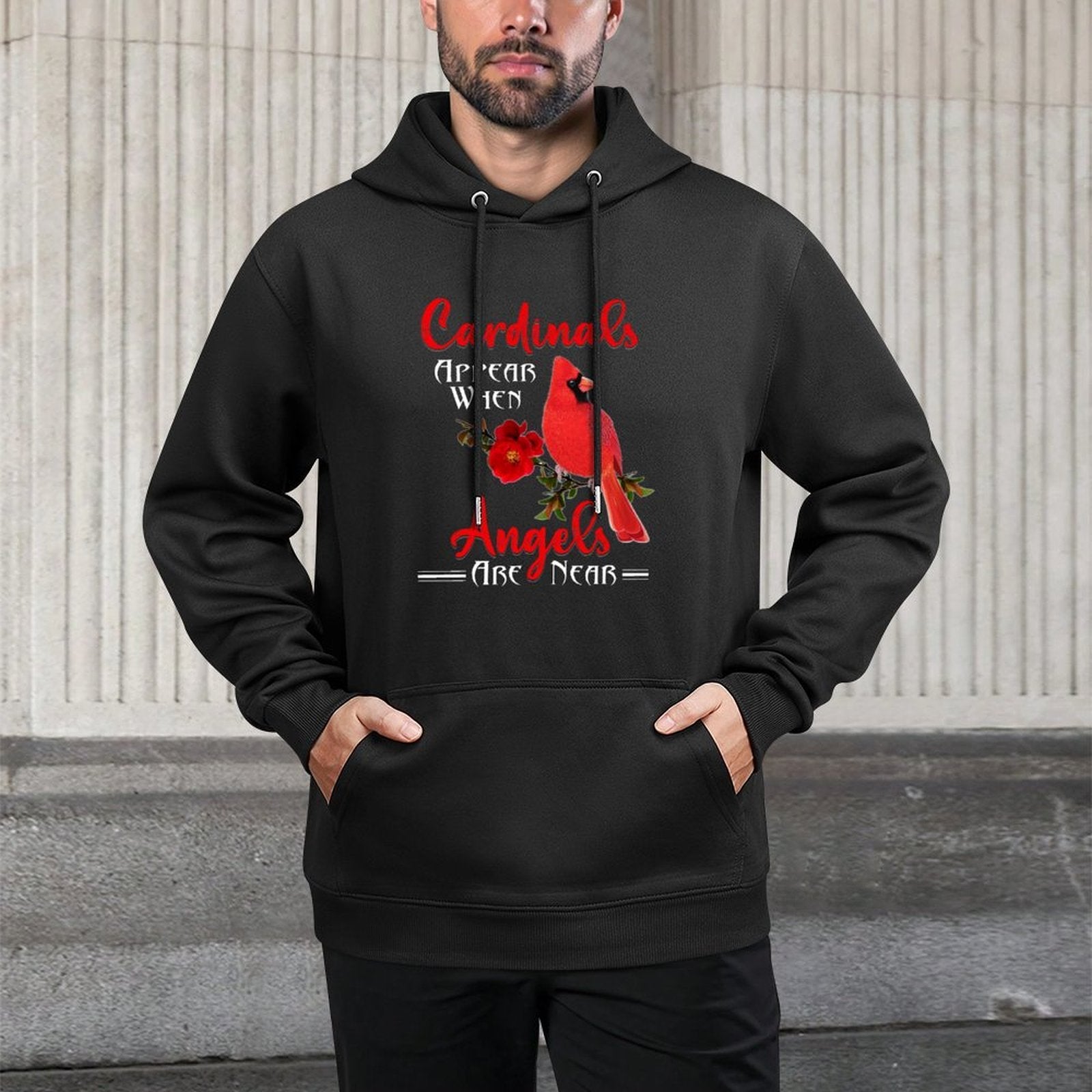 Cardinals Appear When Angels Are Near Machine Washable Hoodie