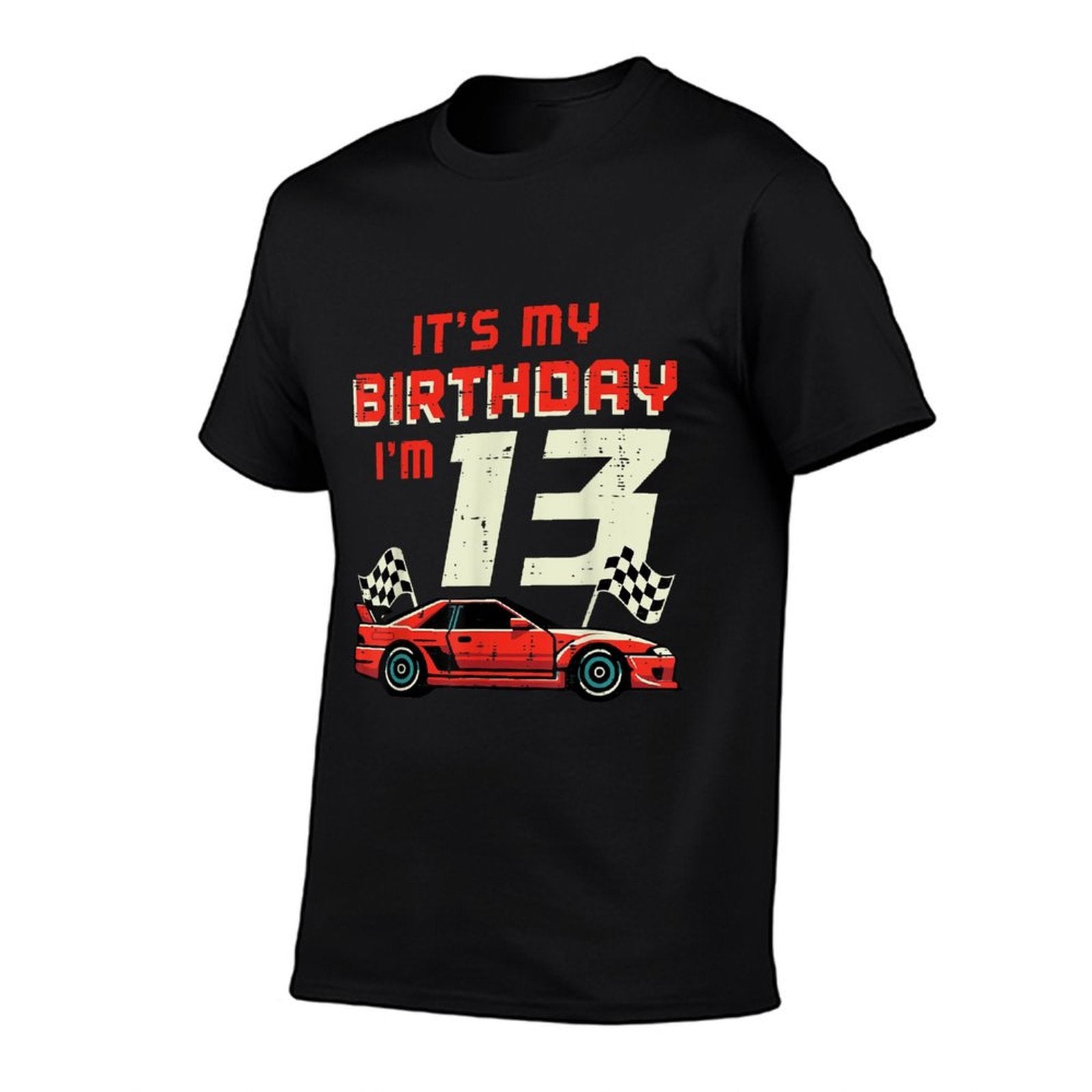 Its My Birthday Im 13 Race Car 13th Bday Thirteen Year Boys  Vintage-inspired T-Shirt