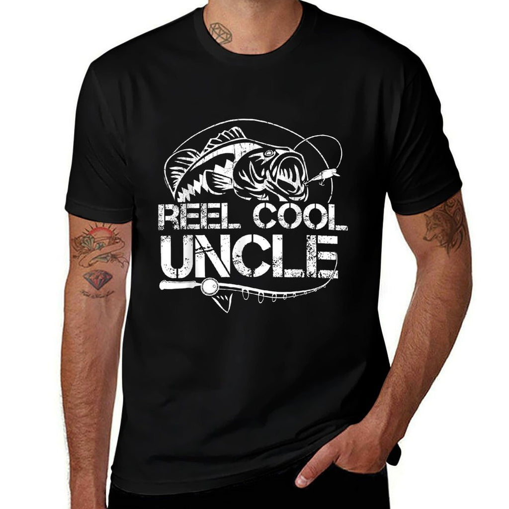 Reel Cool Uncle Fishing Daddy Fathers Day Dad Gifts For Men  Wrinkle-resistant T-Shirt