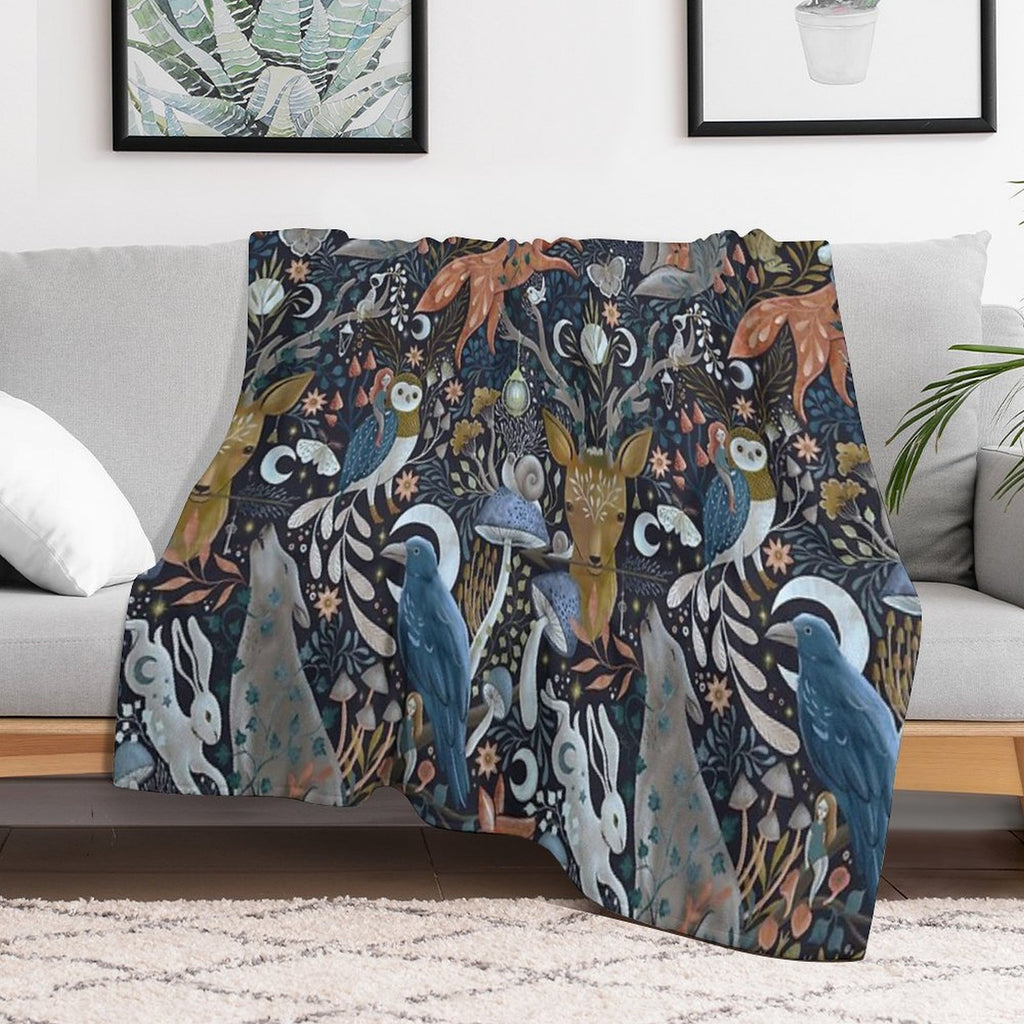 Whimsical Gothic Pattern Comfort Throw Blanket