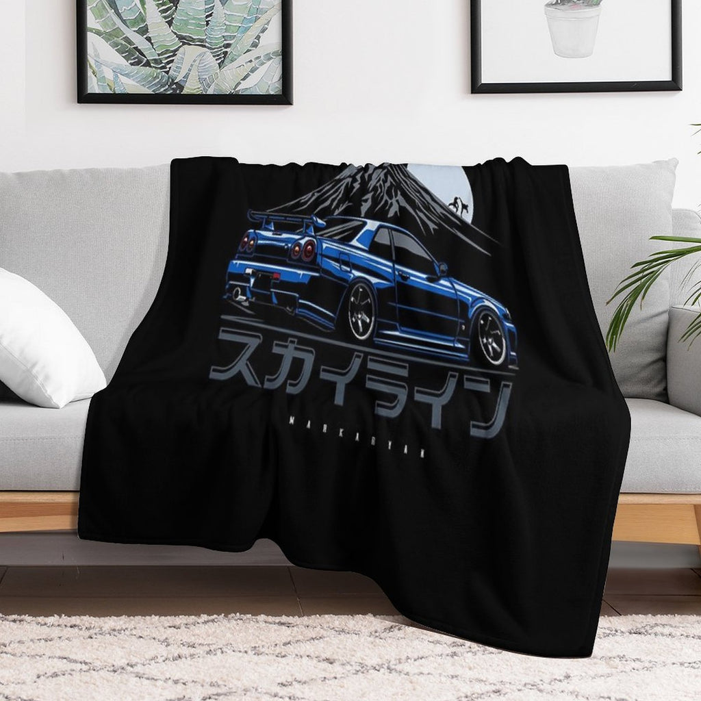 Skyline GTR R34 Gift-ready Throw Blanket