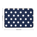 Navy Blue And White Large Polka Dot  Slip-Resistant Bath Mat