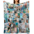 Beach Aesthetic Collage Durable Throw Blanket
