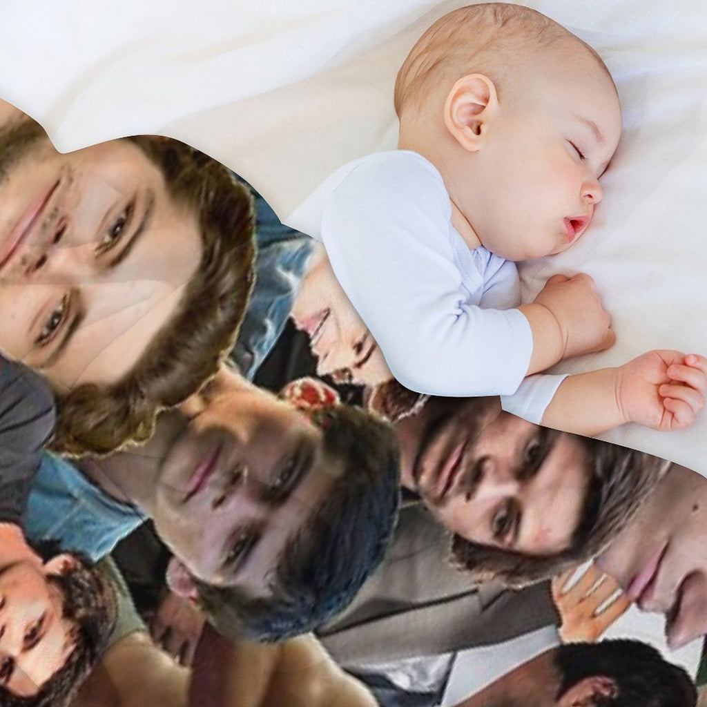 Dylan O’Brien Photo Collage Sustainable Throw Blanket