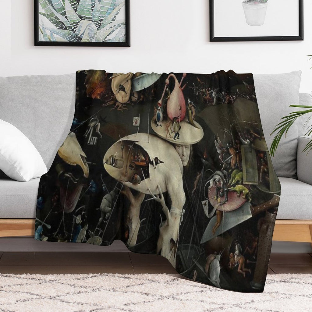 Hell, The Garden of Earthly Delights - Hieronymus Bosch Travel-friendly Throw Blanket