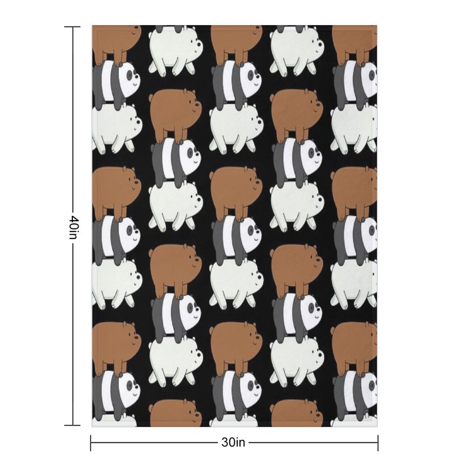 We Bare Bears Lightweight Throw Blanket