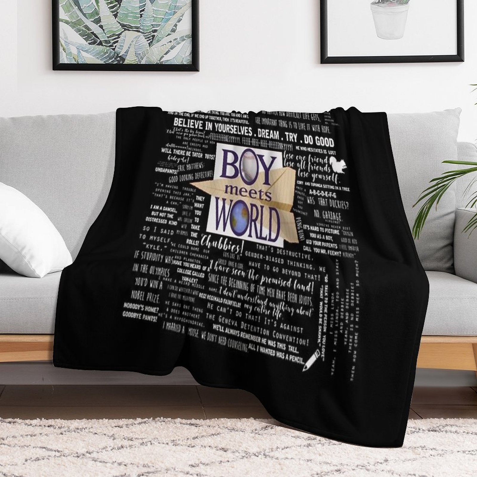 Boy Meets World Memorable Quotes Lightweight Throw Blanket