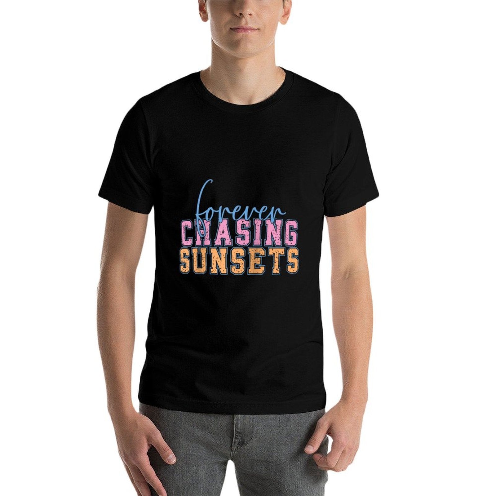 Forever Chasing Sunsets Adventure Vibes Raglan Baseball  Wrinkle-resistant T-Shirt