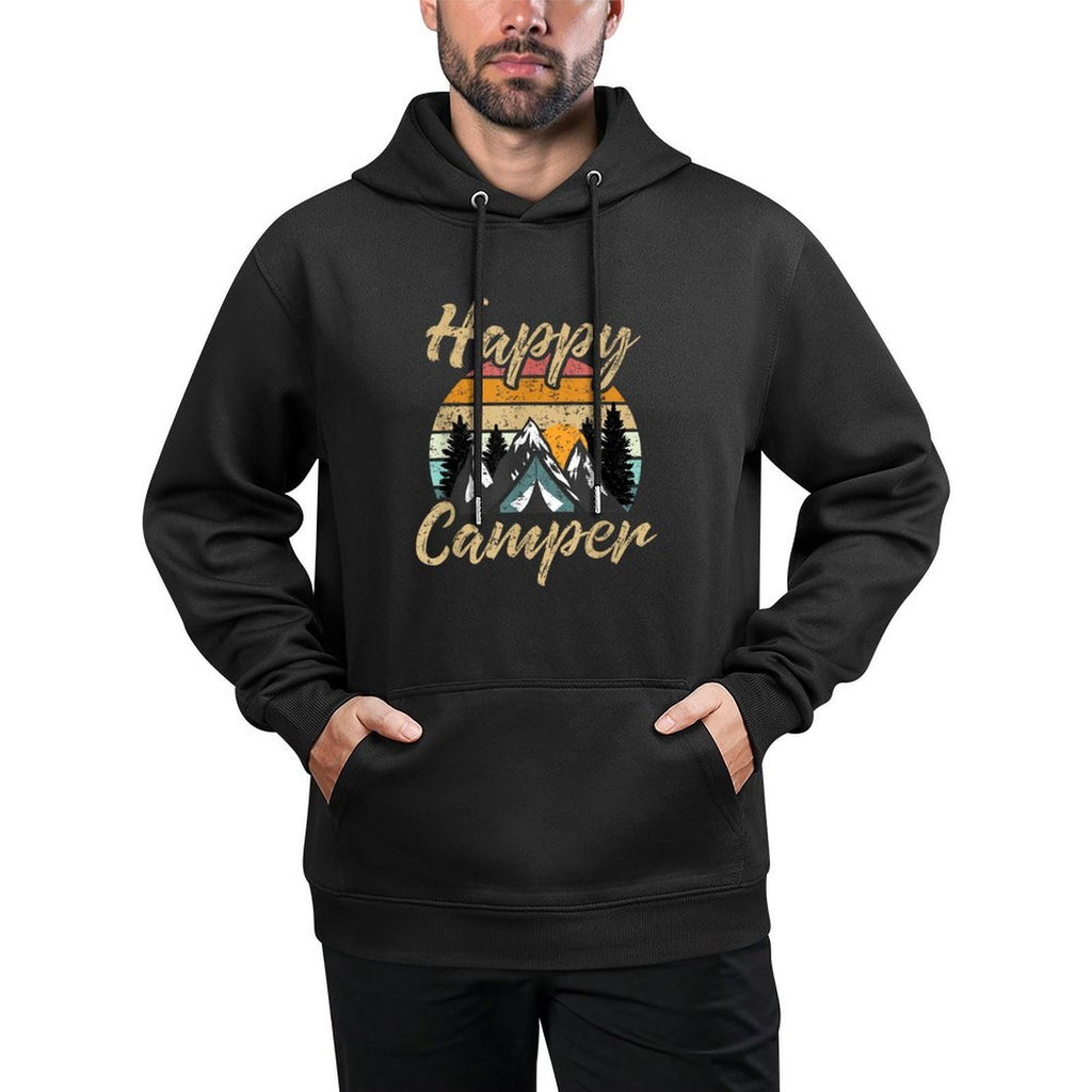 Funny Camping Hiking Lover Present Happy Camper Gift Versatile Streetwear Hoodie