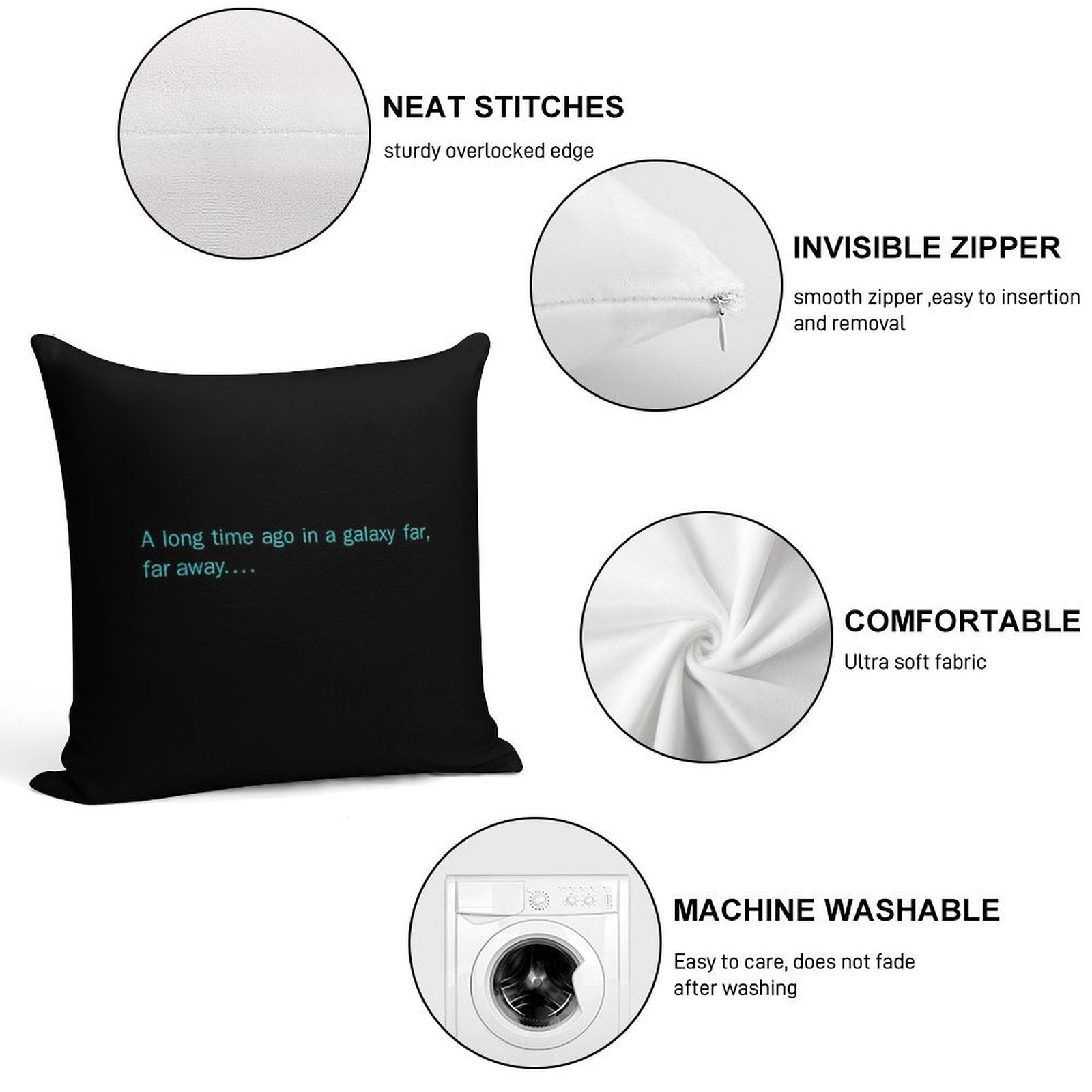 In A Galaxy Far Far Away Soft Home Decor Throw Pillow