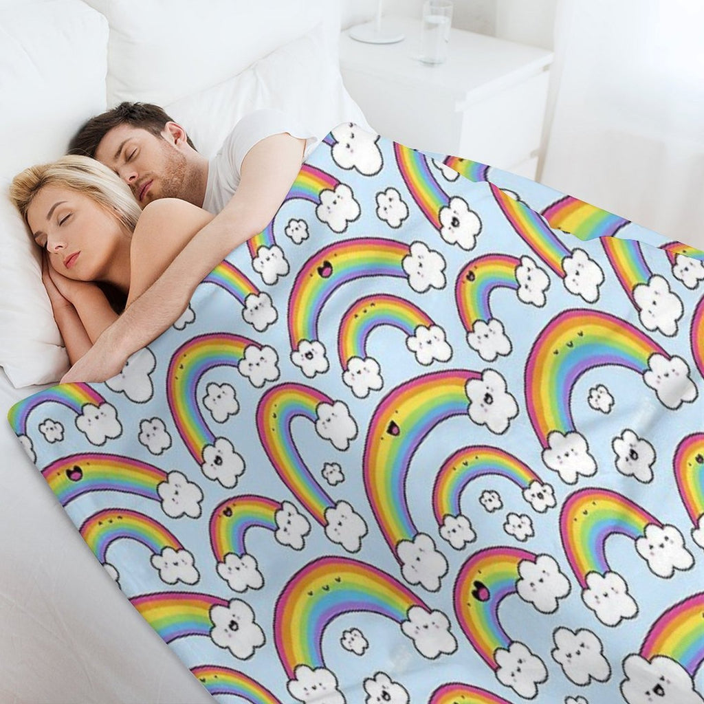 Rainbows Everywhere! Eco-conscious Throw Blanket