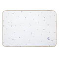 Lilac Stars on White  Easy Maintenance Bath Mat