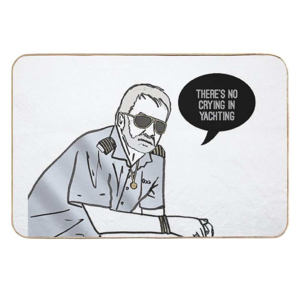No Crying in Yachting  Slip-Resistant Bath Mat