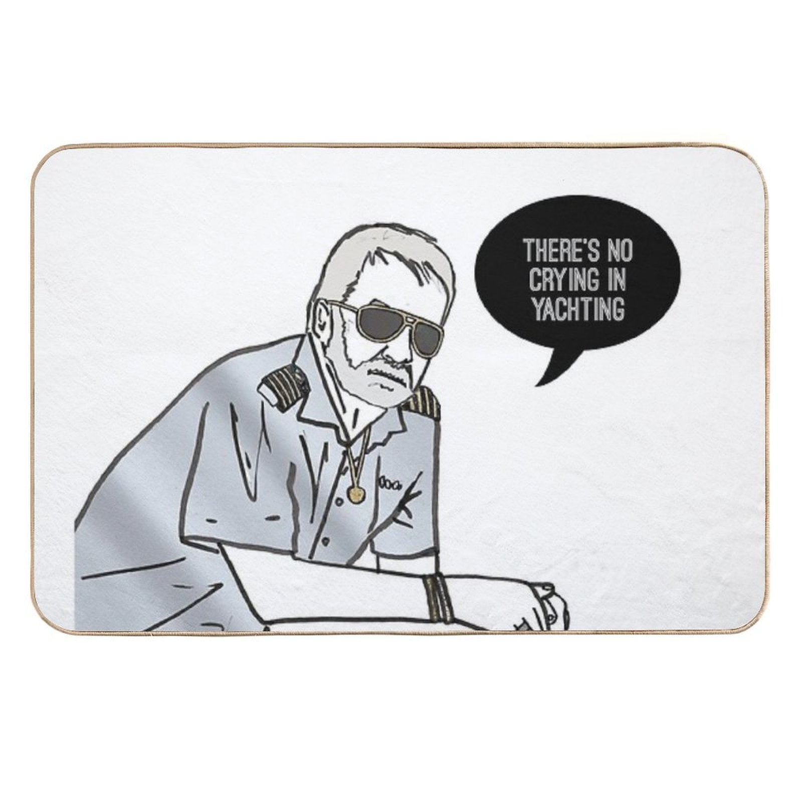 No Crying in Yachting  Slip-Resistant Bath Mat