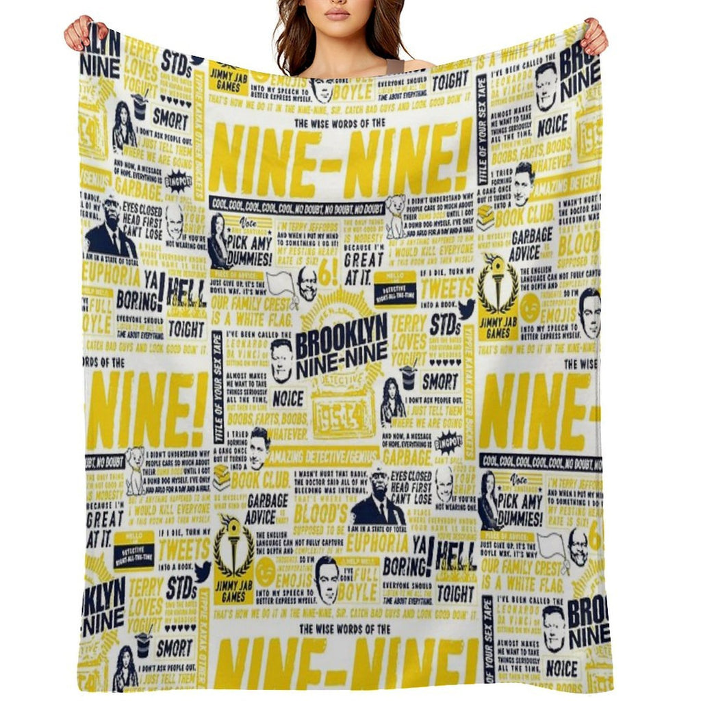 Wise Words of The Nine-Nine (Variant) Wrinkle-free Throw Blanket