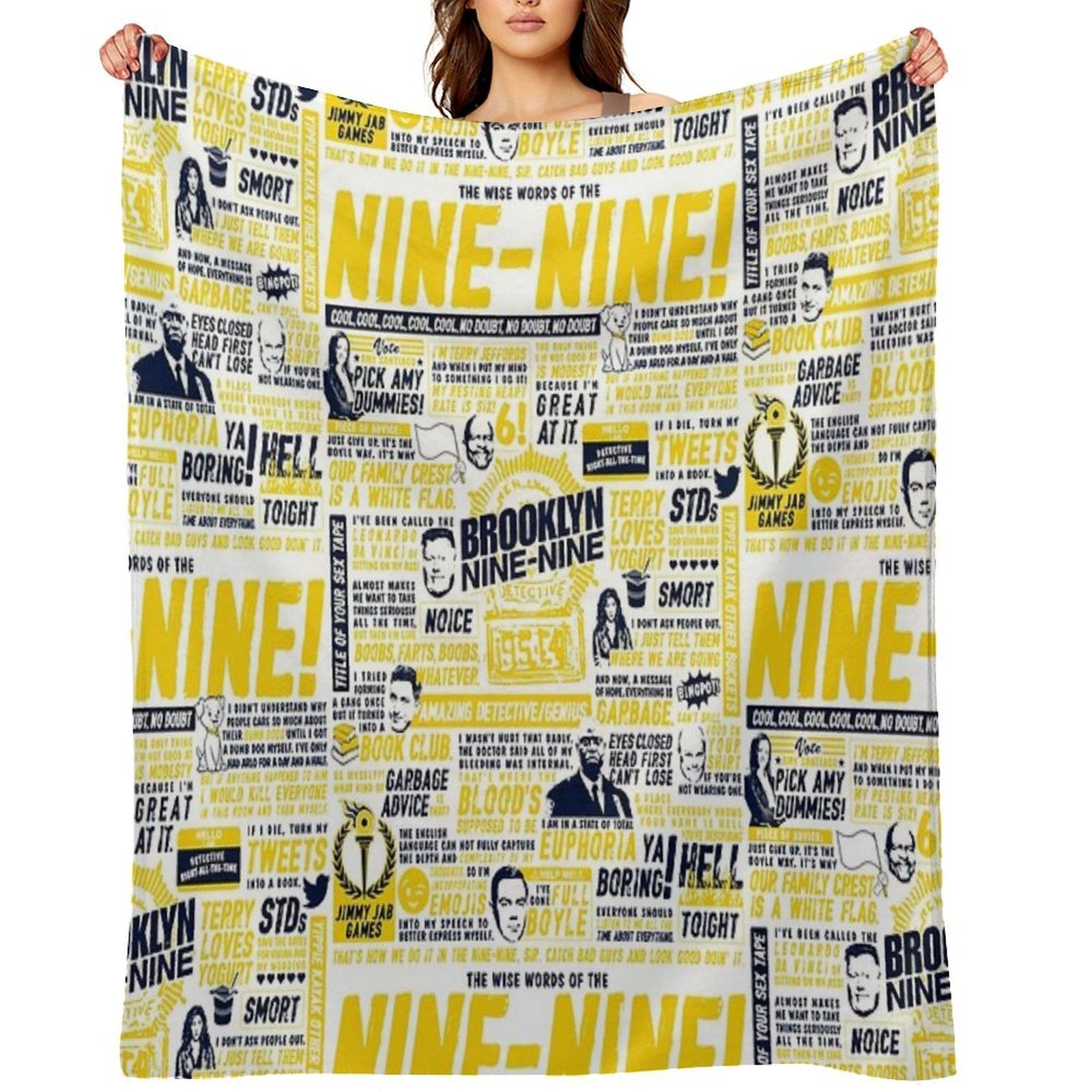 Wise Words of The Nine-Nine (Variant) Wrinkle-free Throw Blanket
