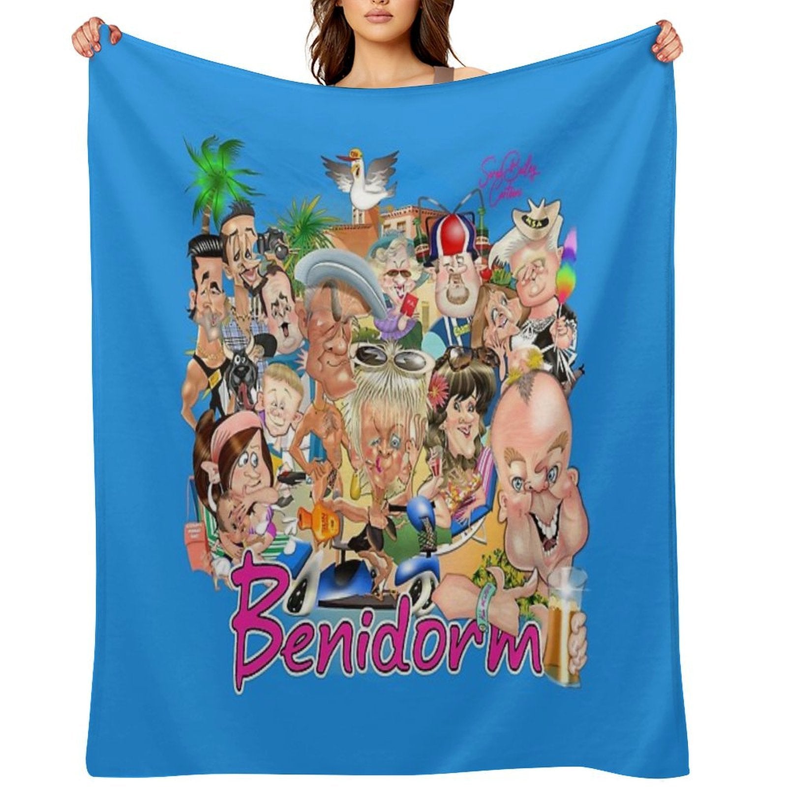 Benidorm! Plush Throw Blanket