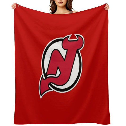 Devils Logo Plush Throw Blanket