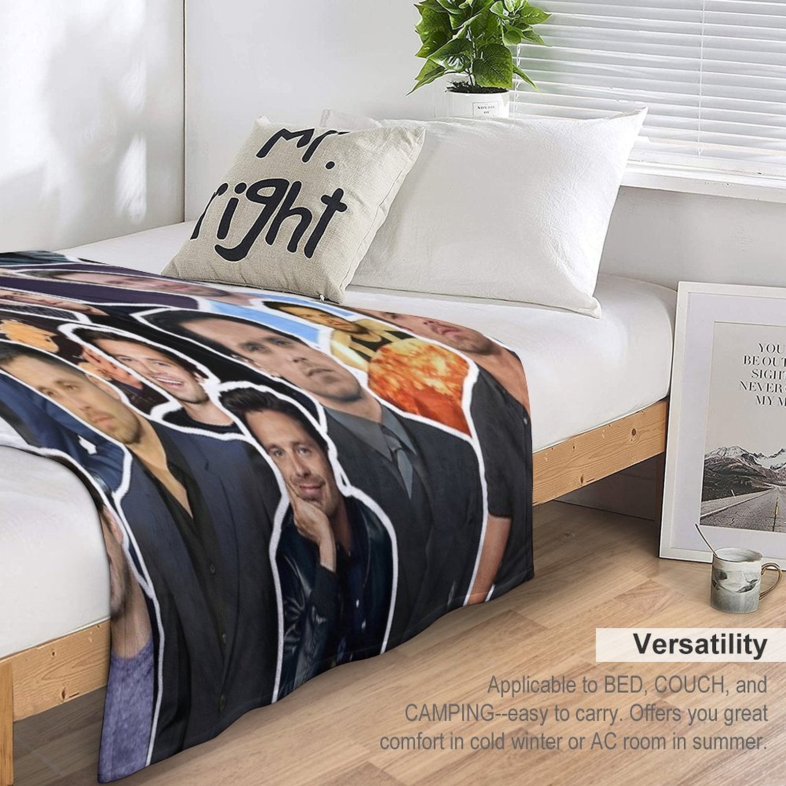 Sebastian Stan Photo Collage Throw Blanket Anti-pilling Throw Blanket
