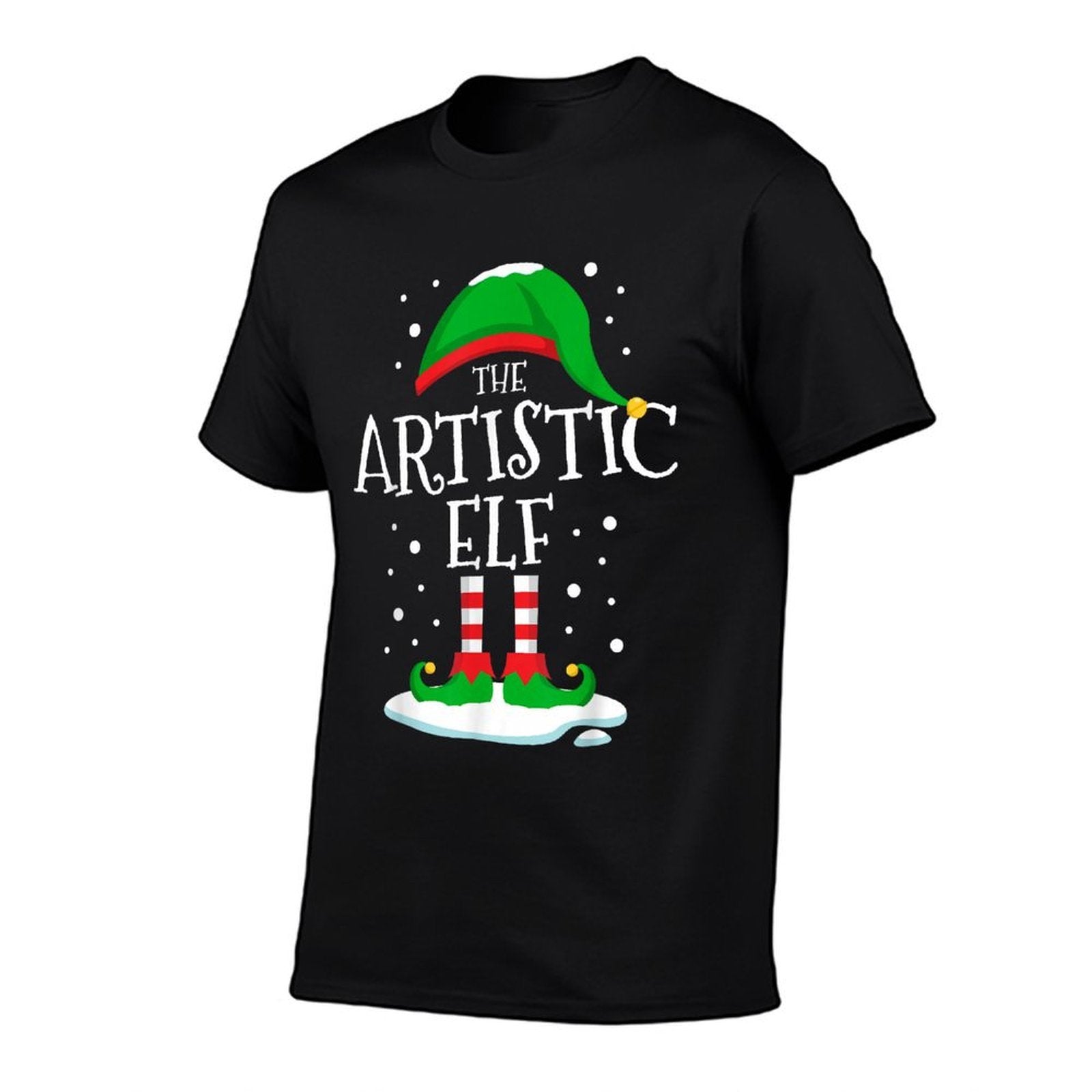 The Artistic Elf Christmas Family Matching Xmas Art Funny  Heathered Texture T-Shirt