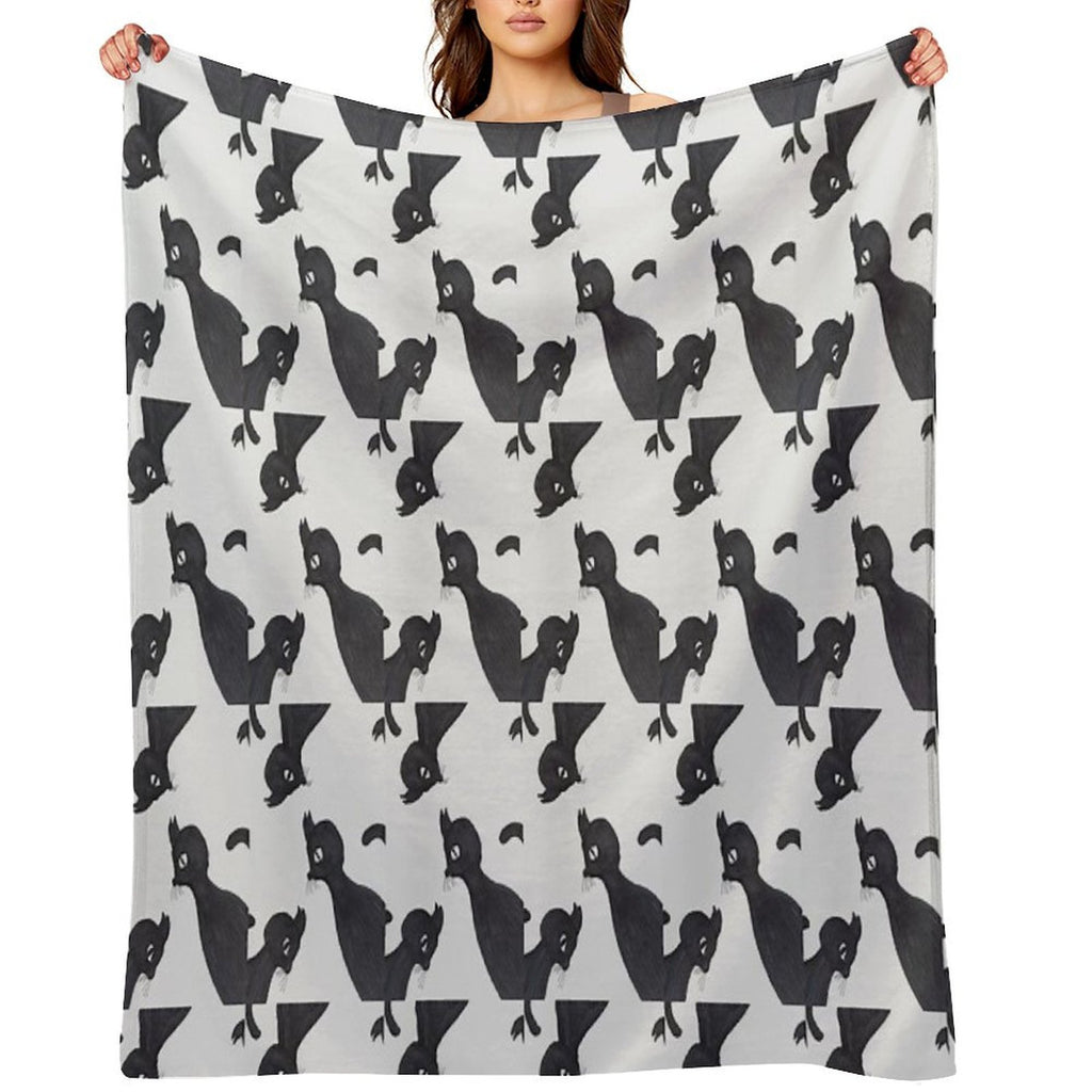 BLACK CAT・5 Easy Care Throw Blanket