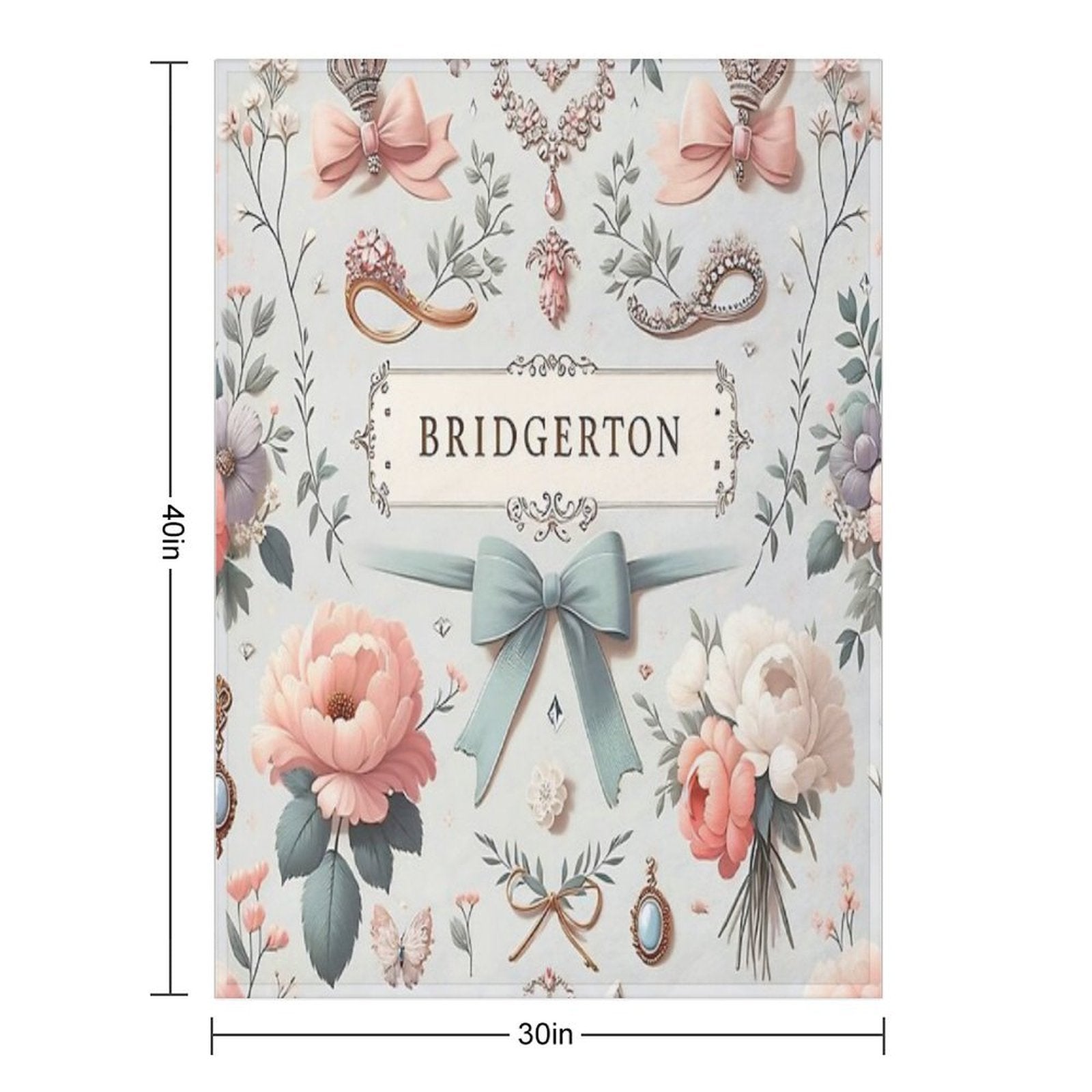 Whimsical World Of Bridgerton Print Compact Throw Blanket