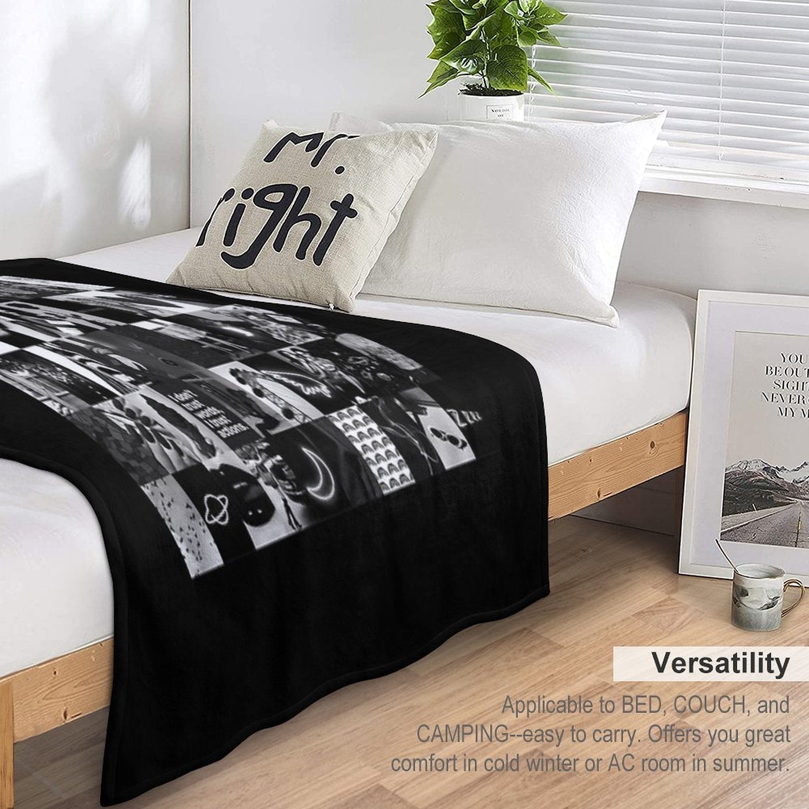 Black Aesthetic Collage Classic . Compact Throw Blanket