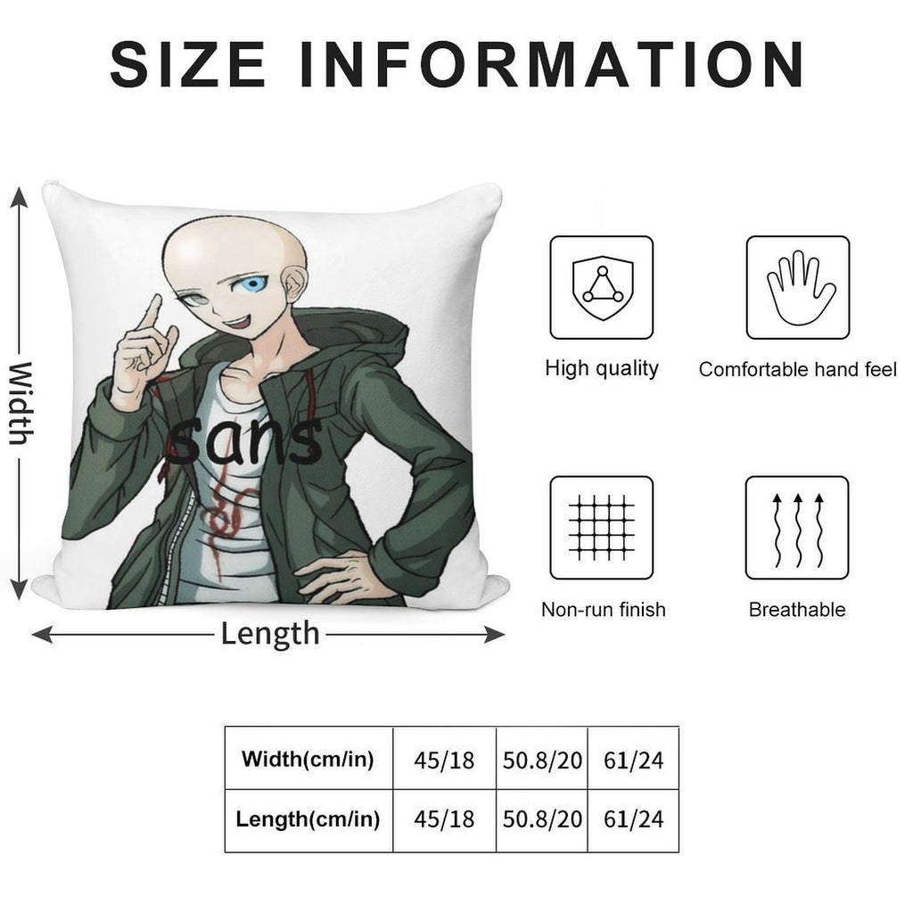 Komaeda Sans Soft Warmth Comfort Throw Pillow