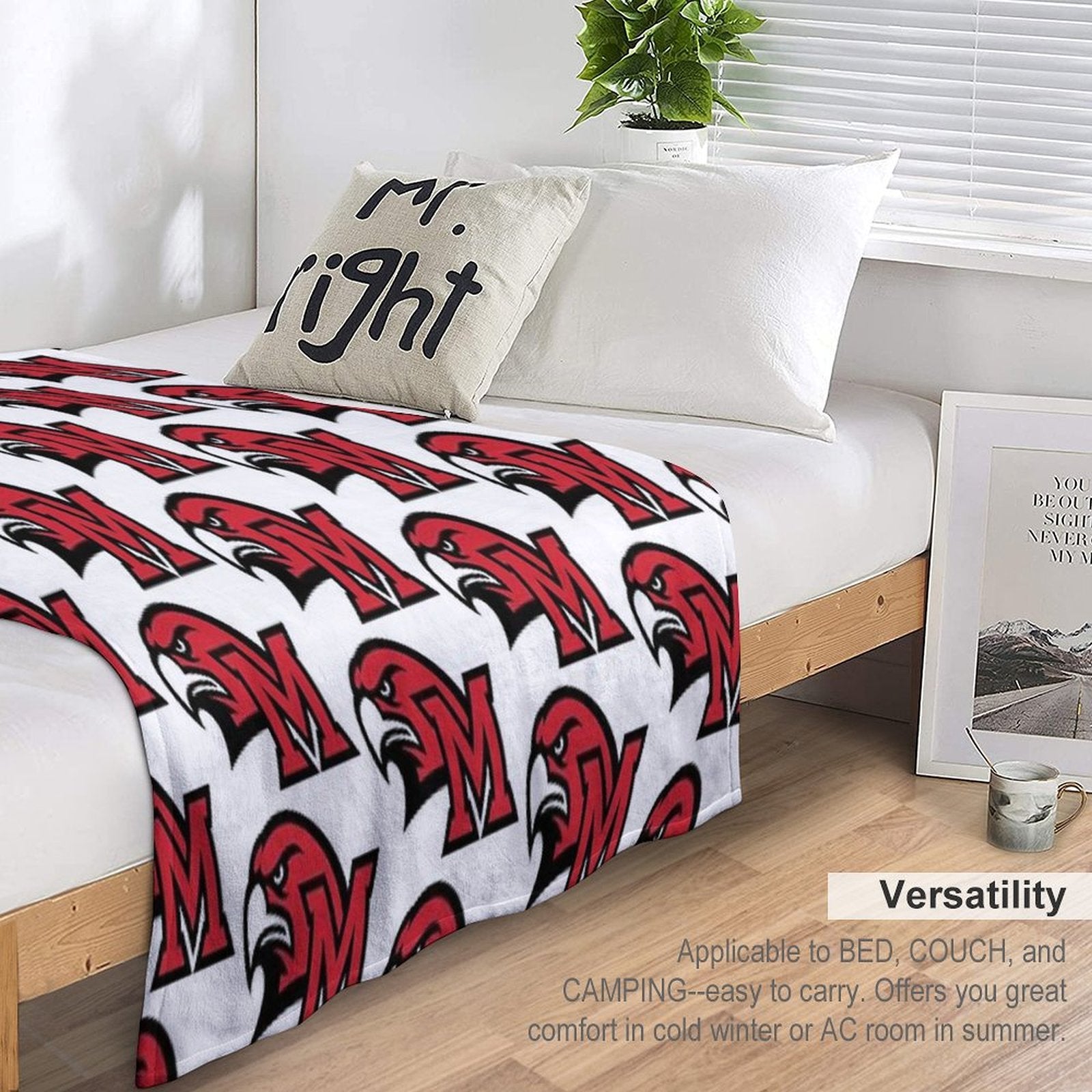 Miami University Oxford Oh Durable Throw Blanket