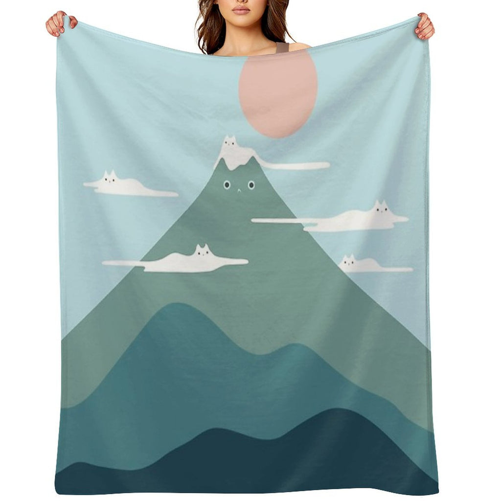 Cat Landscape 72B Gift-ready Throw Blanket