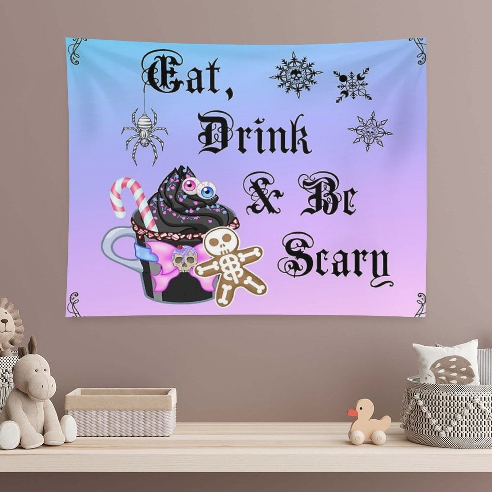 Eat, Drink & Be Scary (Hexmas) Tapestry