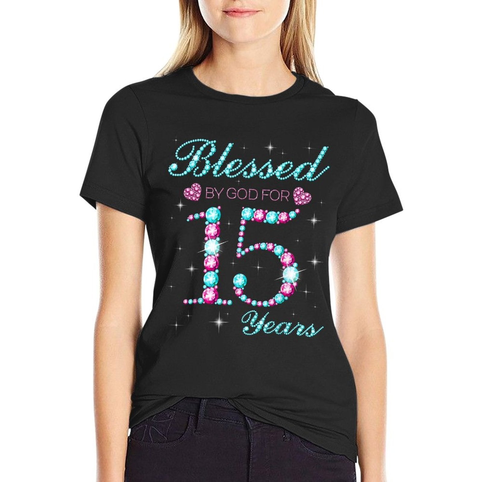 Blessed By God For 15 Years Old 15th Birthday Party B-day  Breathable T-Shirt