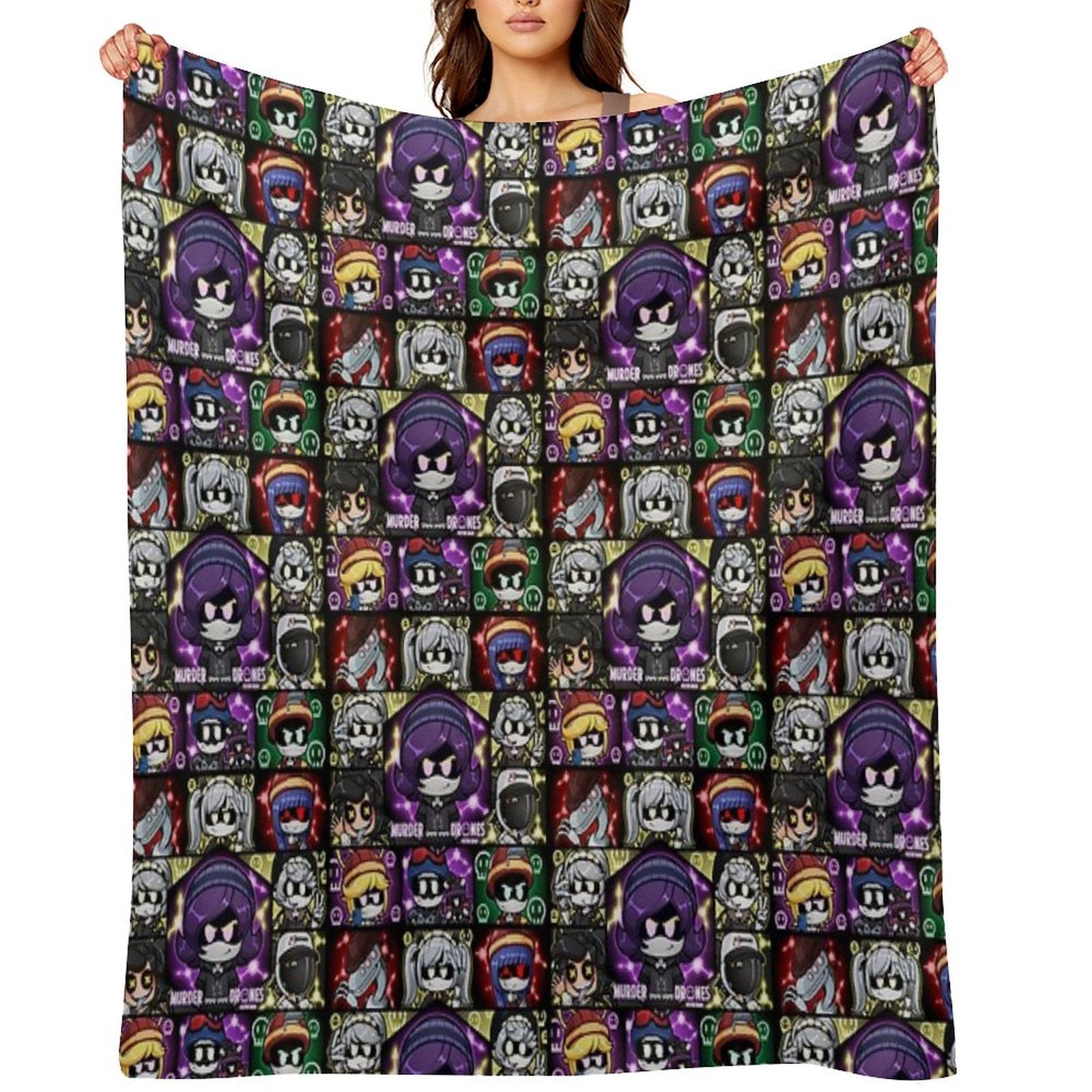 Murder Drones Fanart Chibis Durable Throw Blanket